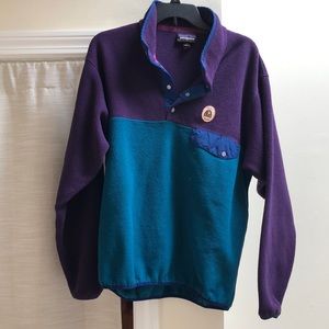 Custom purple and blue Patagonia synchilla